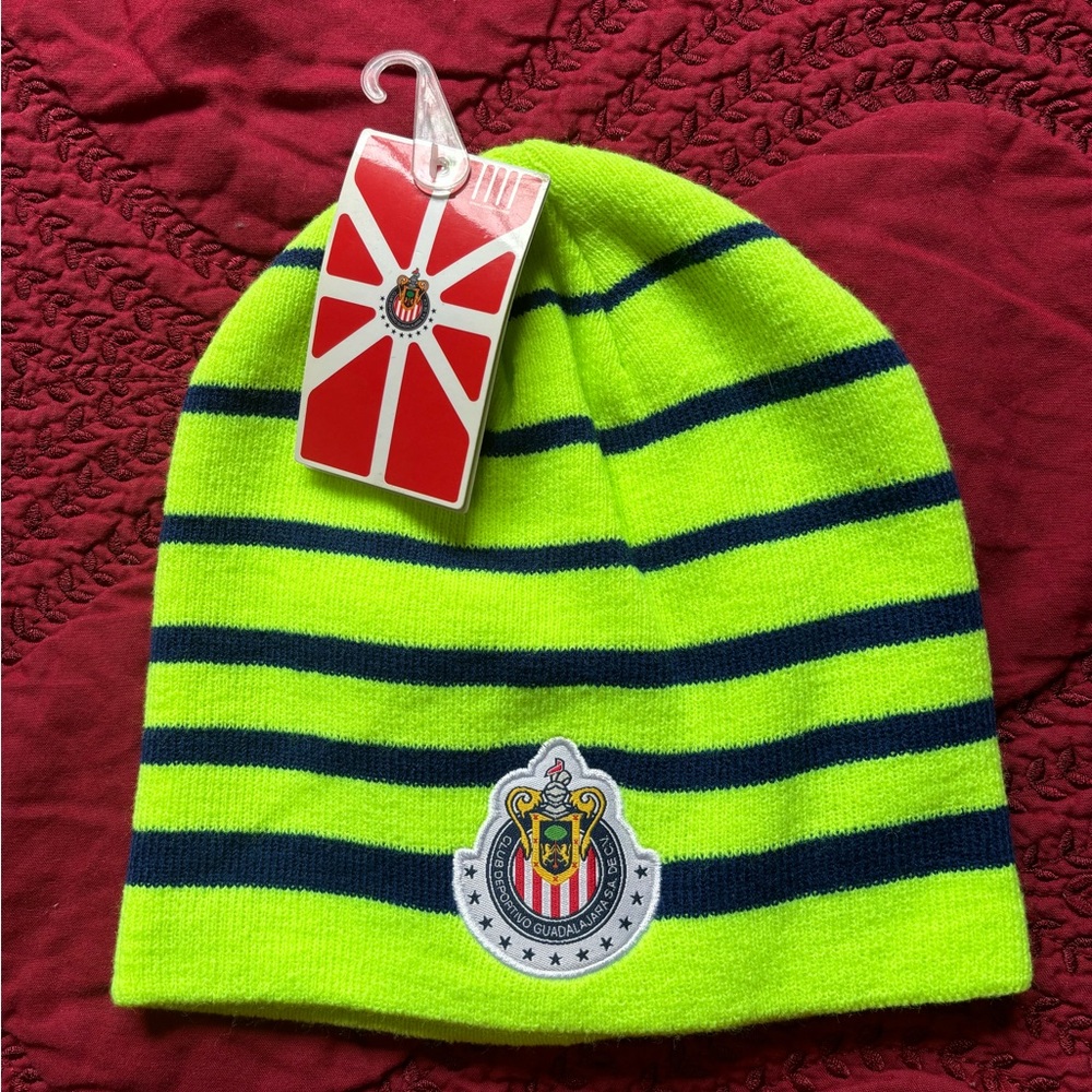 CHIVAS DE GUADALAJARA OFFICIALL , BEANIE , 100% ACRLYC